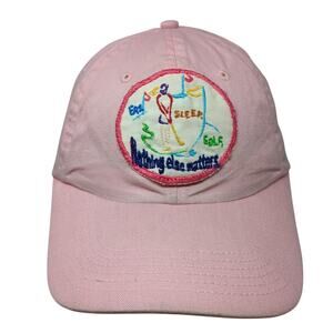 Eat Sleep Golf Nothing Else Matters Slideback Hat Pink One Size Harriton